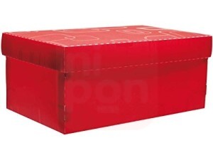 Caixa Organizadora para Sapato Vermelha 28x17x20 - Dello